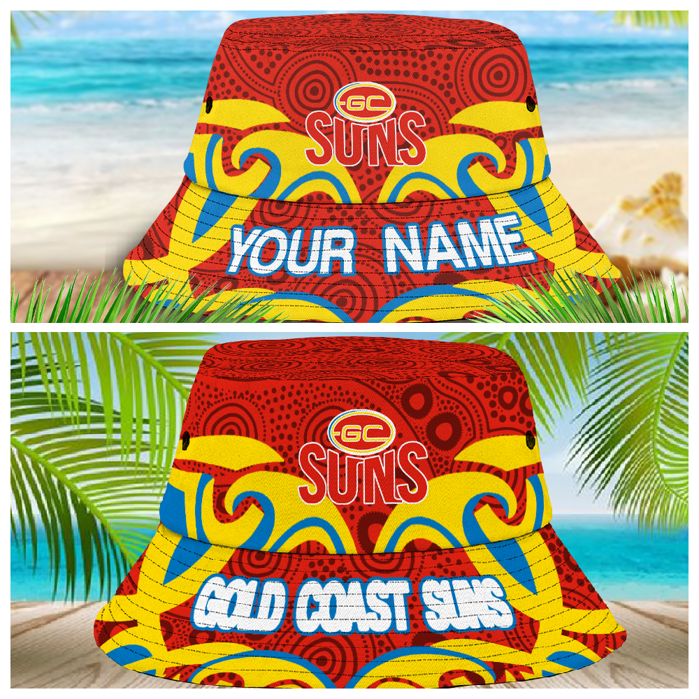 Afl Gold Coast Suns Personalized Bucket Hat For Lover Boyfriend Husband