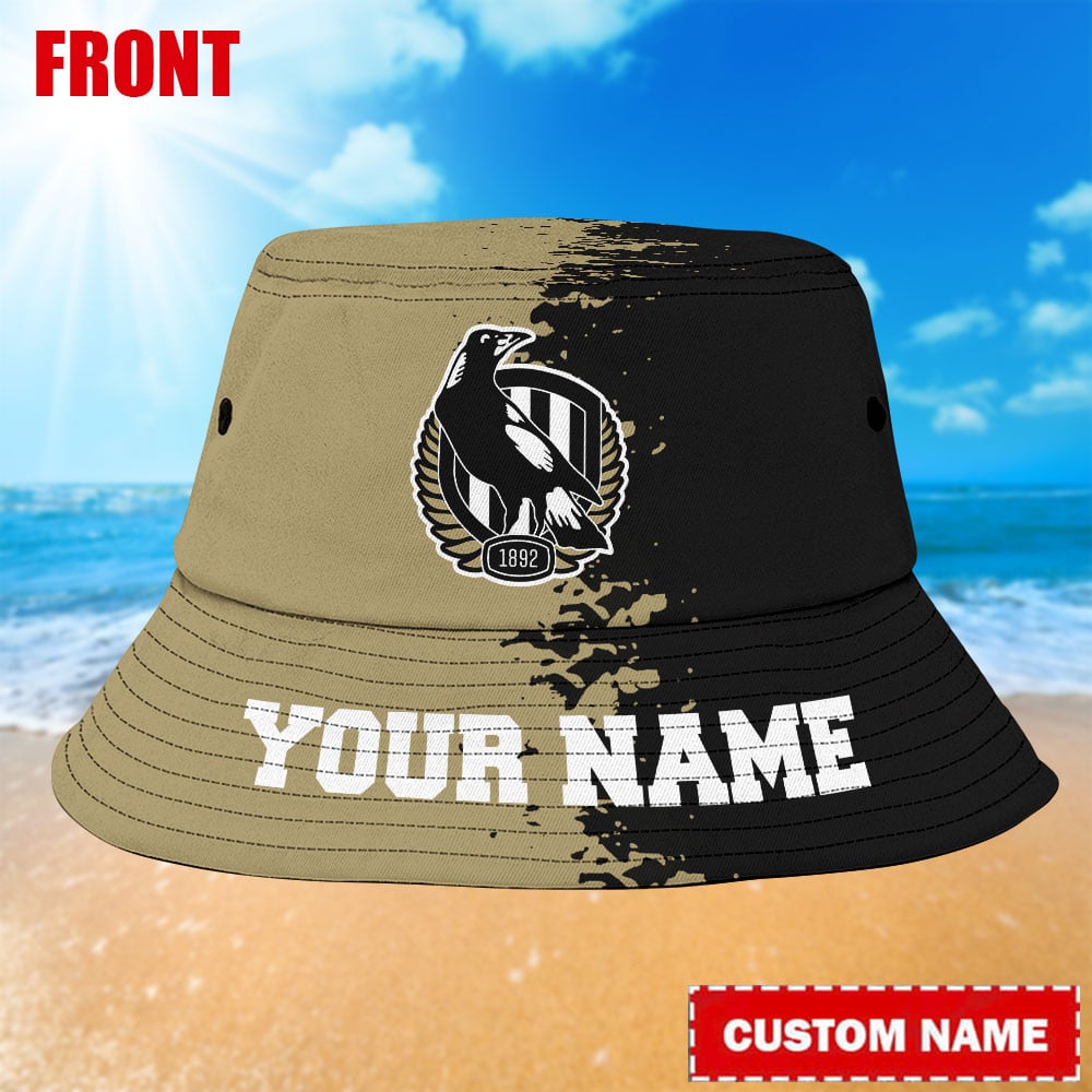 Afl Collingwood Magpies Personalized Bucket Hat