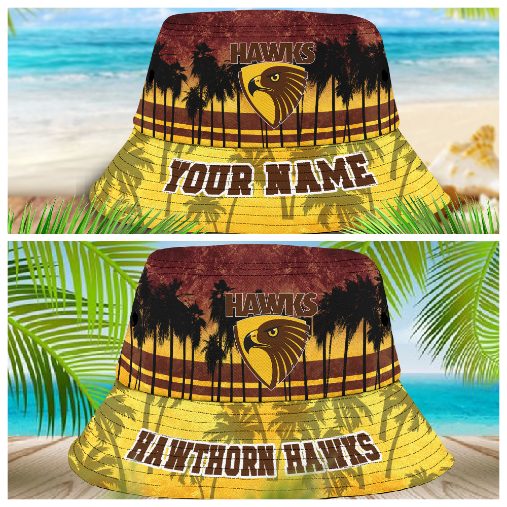 Afl Hawthorn Hawks Personalized Bucket Hat 