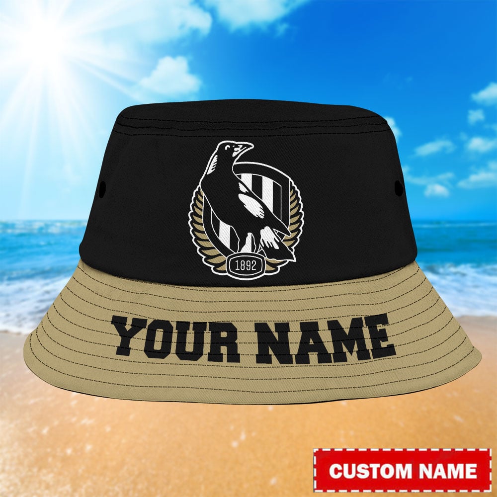 Afl Collingwood Magpies Personalized Bucket Hat