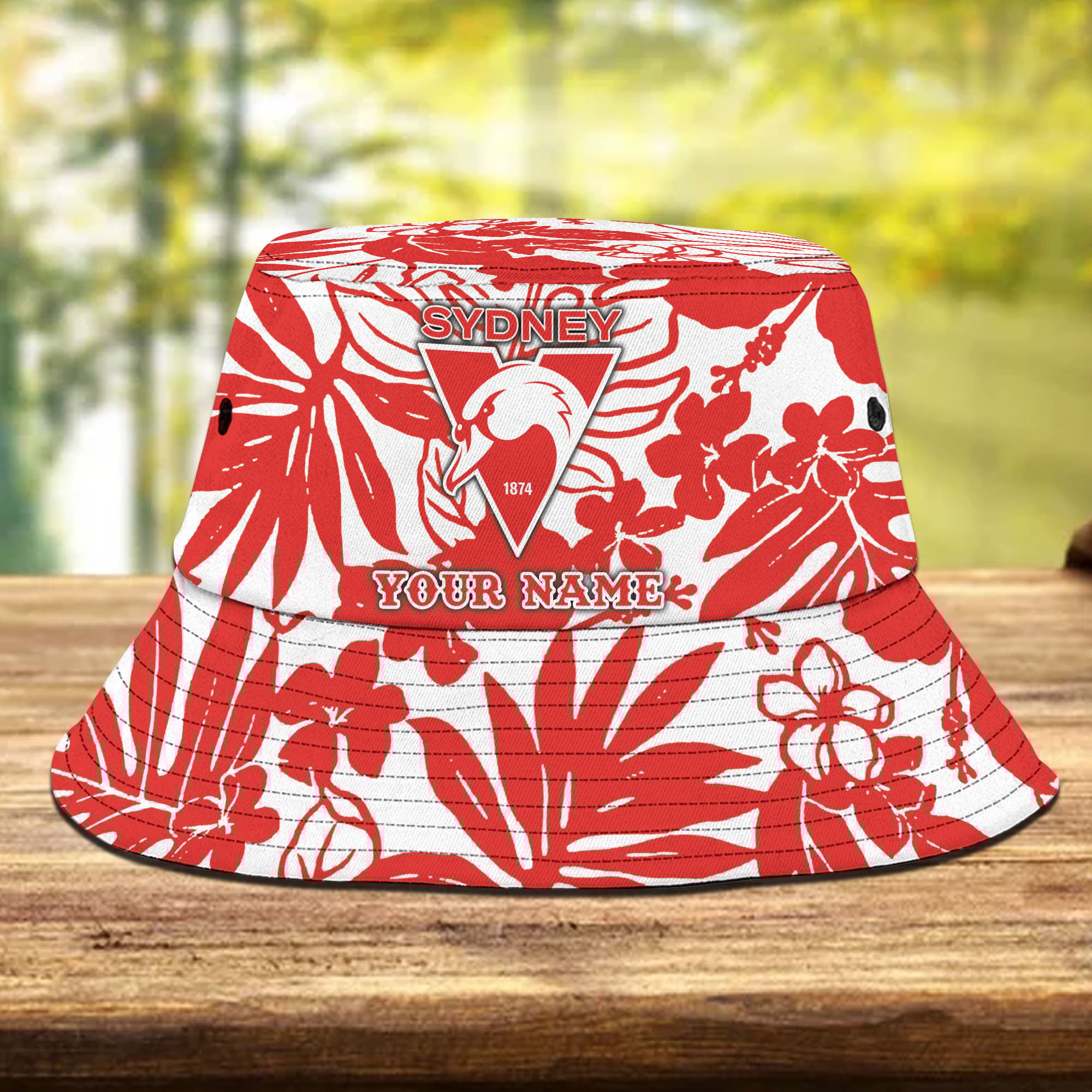 Afl Sydney Swans Flowers Bucket Hat Gifts For Fans