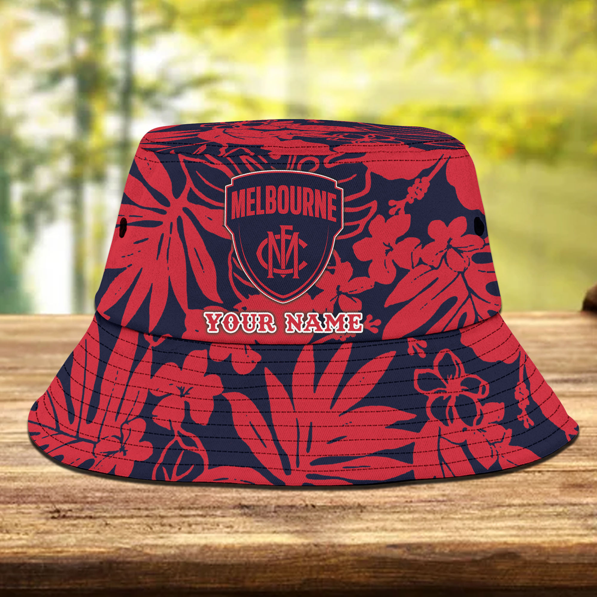 Afl Melbourne Demons Flowers Bucket Hat Gifts For Fans