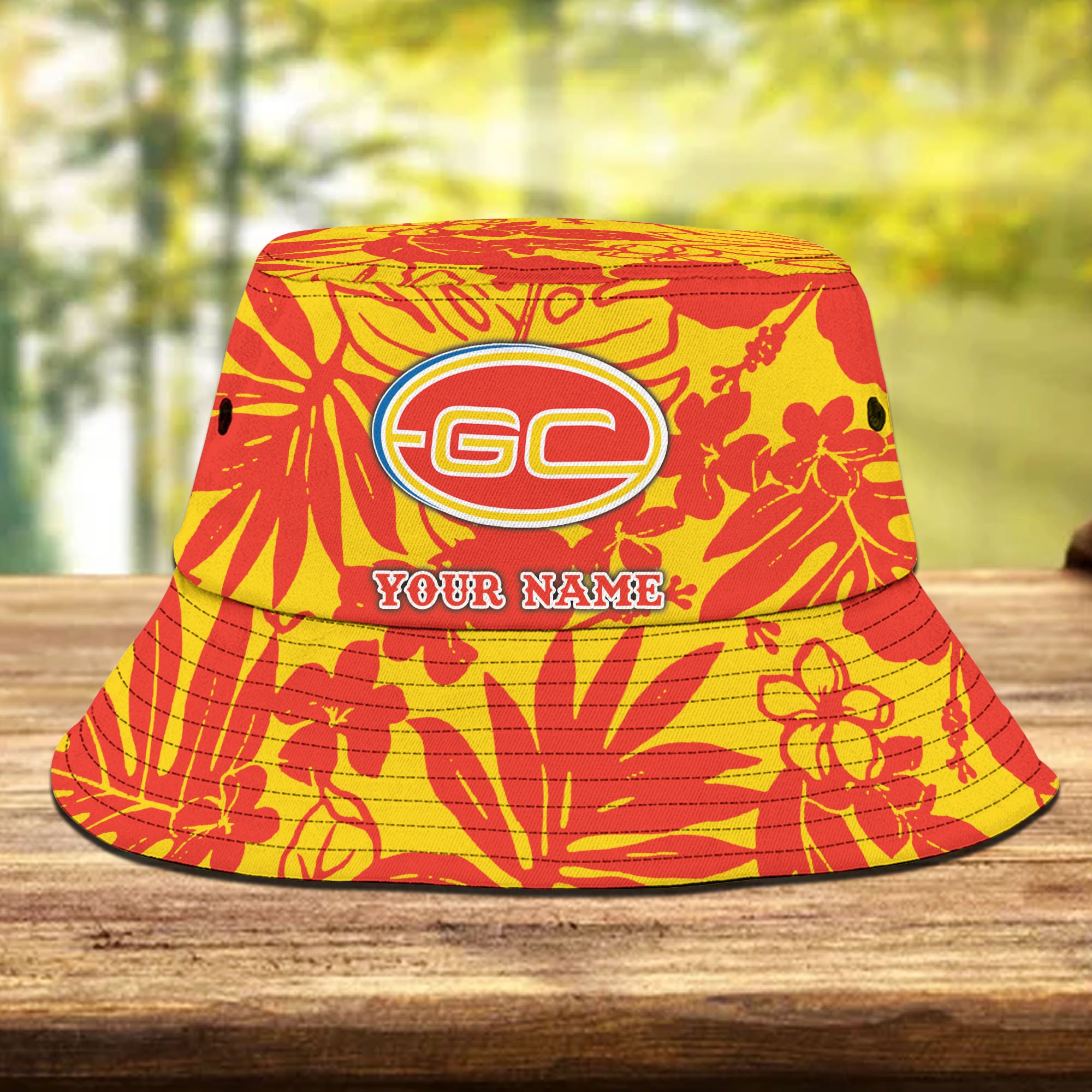 Afl Gold Coast Suns Flowers Bucket Hat Gifts For Fans