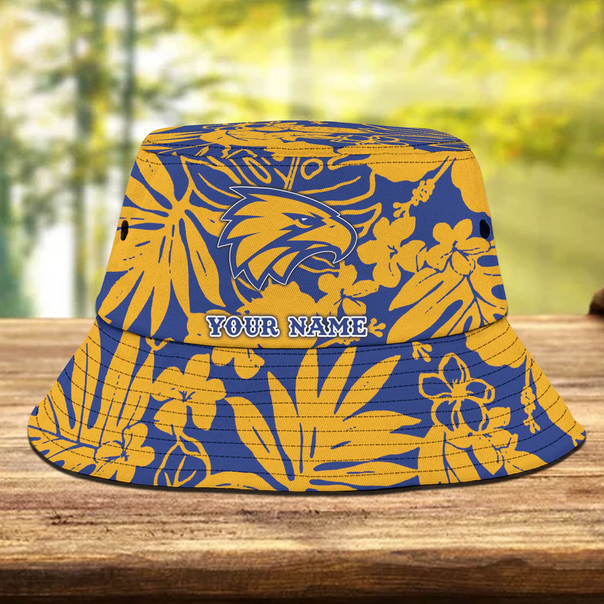Afl West Coast Eagles Flowers Bucket Hat Gifts For Fans