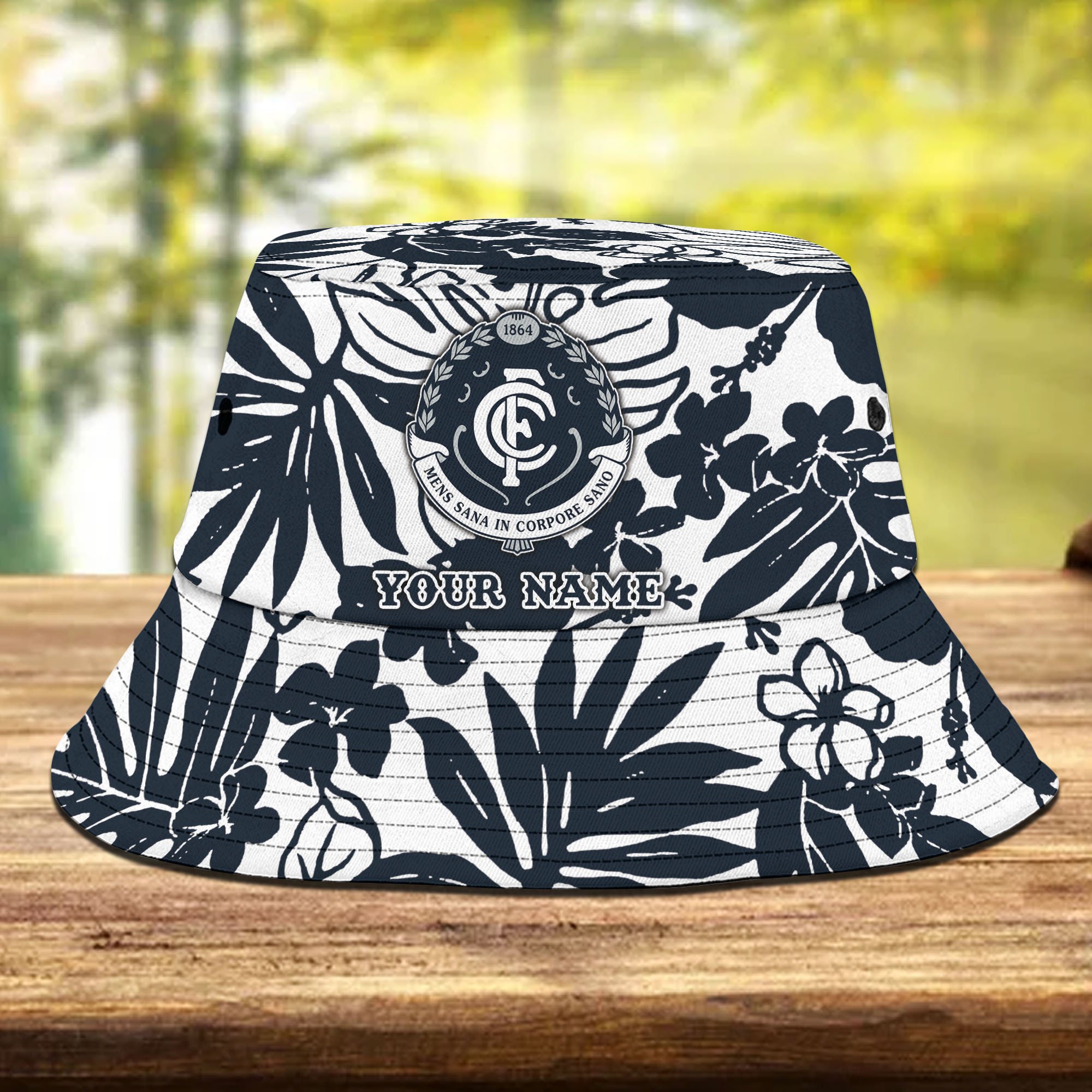 Afl Carlton Blues Flowers Bucket Hat Gifts For Fans