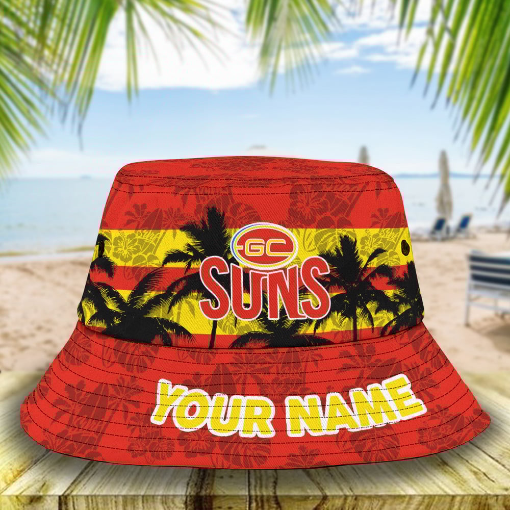 Afl Gold Coast Suns Personalized Bucket Hat For Fan