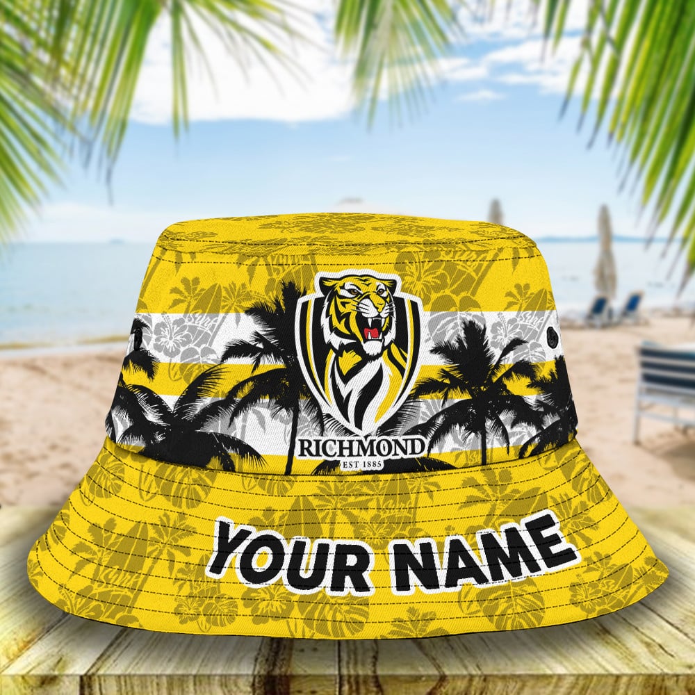 Afl Richmond Tigers Personalized Bucket Hat For Fan