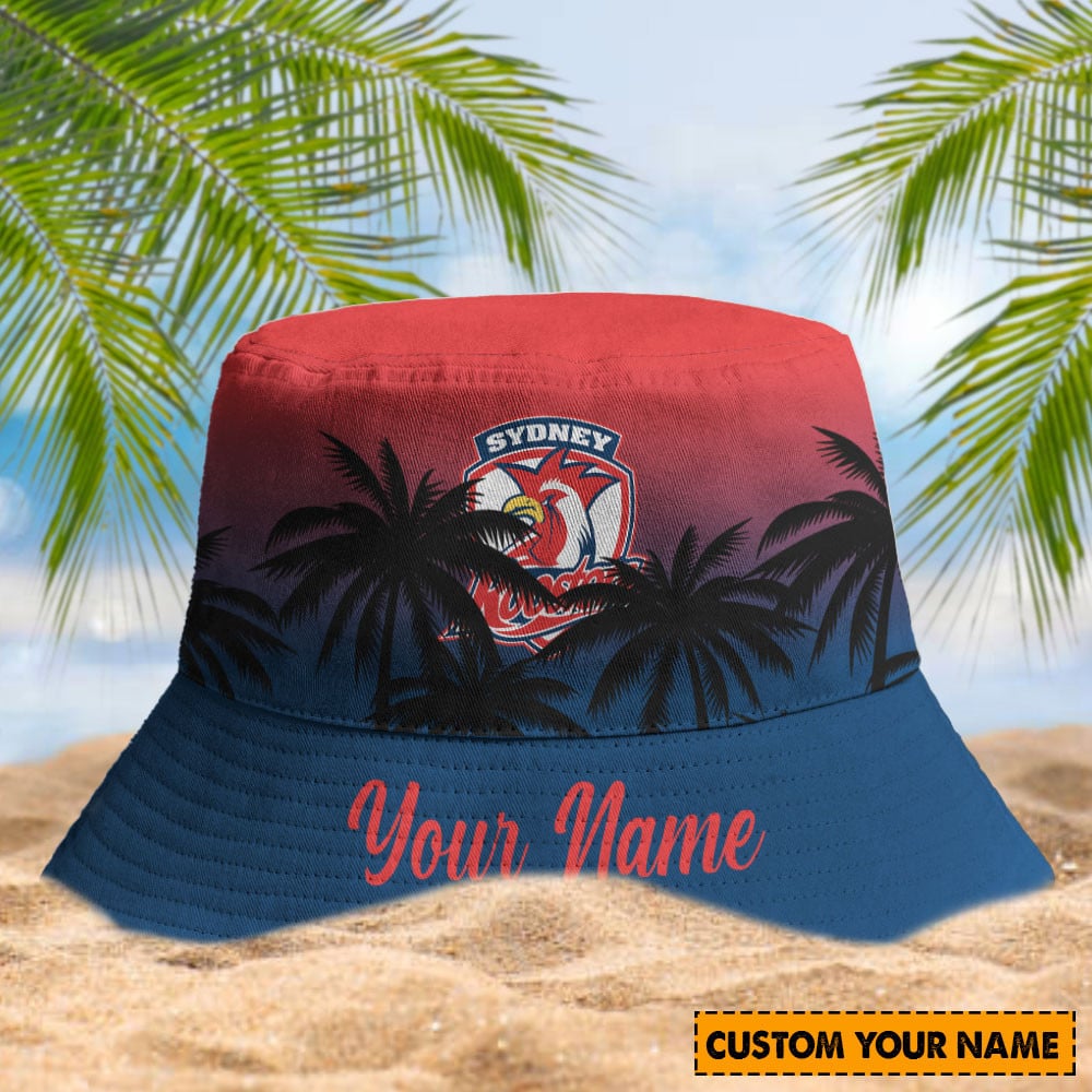 Sydney Roosters Nrl Sport Personalized Bucket Hat