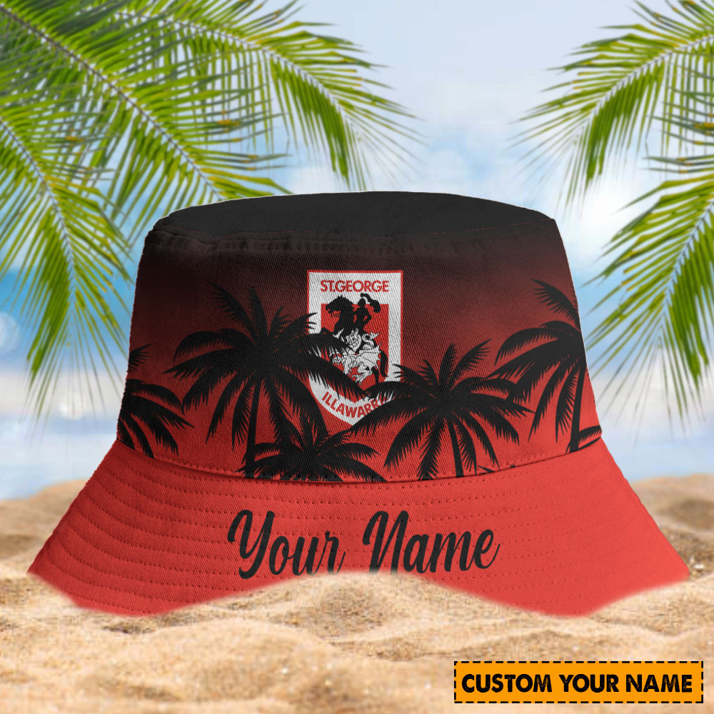 St. George Illawarra Dragons Nrl Sport Personalized Bucket Hat