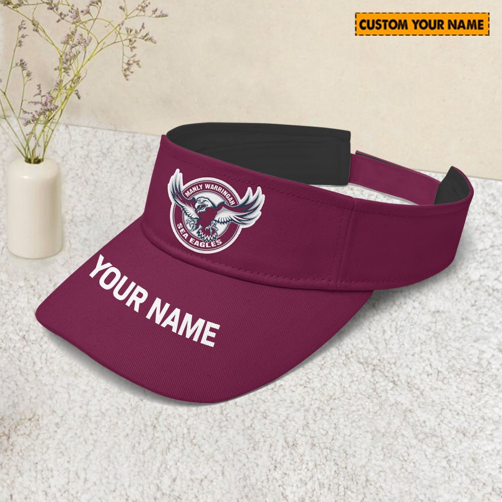 Manly-Warringah Sea Eagles NRL Sunscreen Visor Cap Travel Hats 