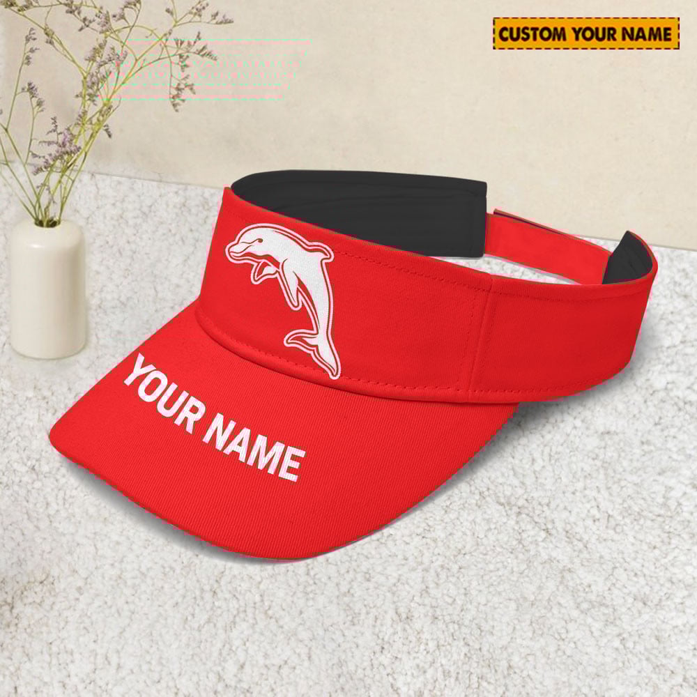Dolphins NRL Sunscreen Visor Cap Travel Hats 
