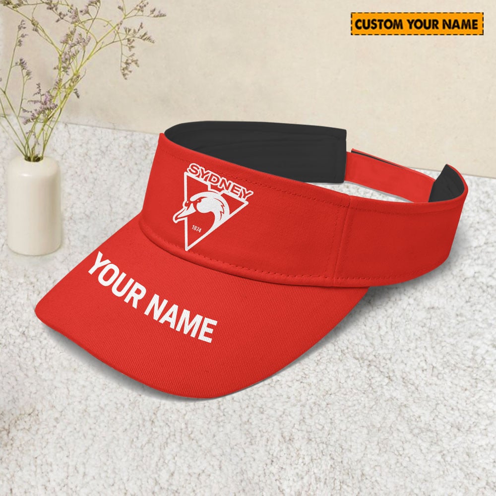 AFL Sydney Swans Sunscreen Visor Cap Travel Hats 