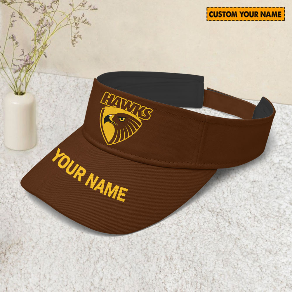 AFL Hawthorn Sunscreen Visor Cap Travel Hats 