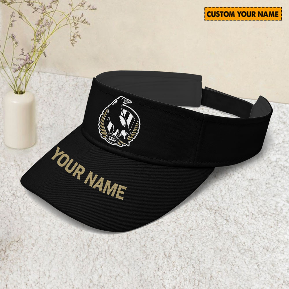 AFL Collingwood Sunscreen Visor Cap Travel Hats 