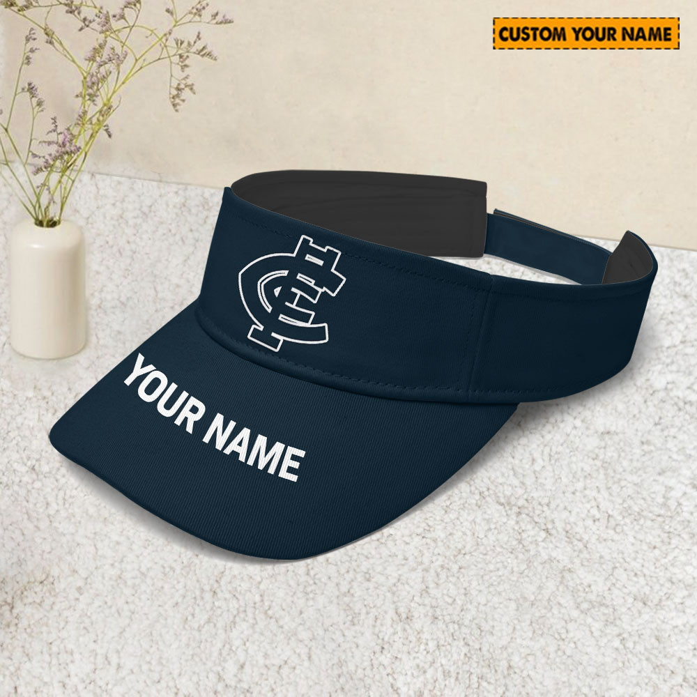AFL Carlton Sunscreen Visor Cap Travel Hats 