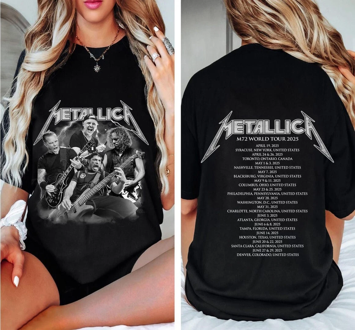 Metallica M72 World Tour 2025 For Men And Women Shirt
