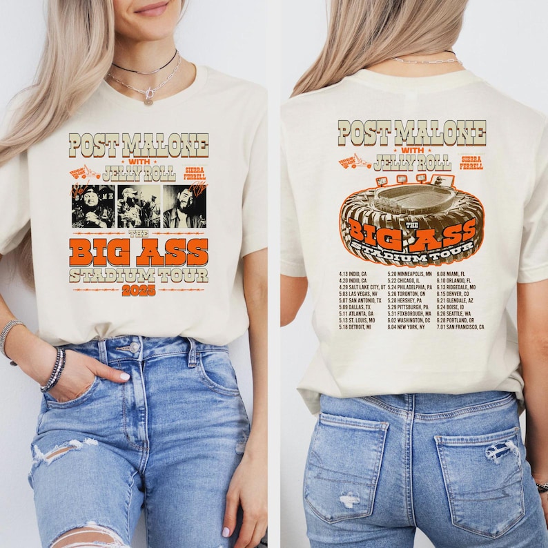 Post Malone Jelly Roll Shirt, Jelly Roll Concert Tshirt