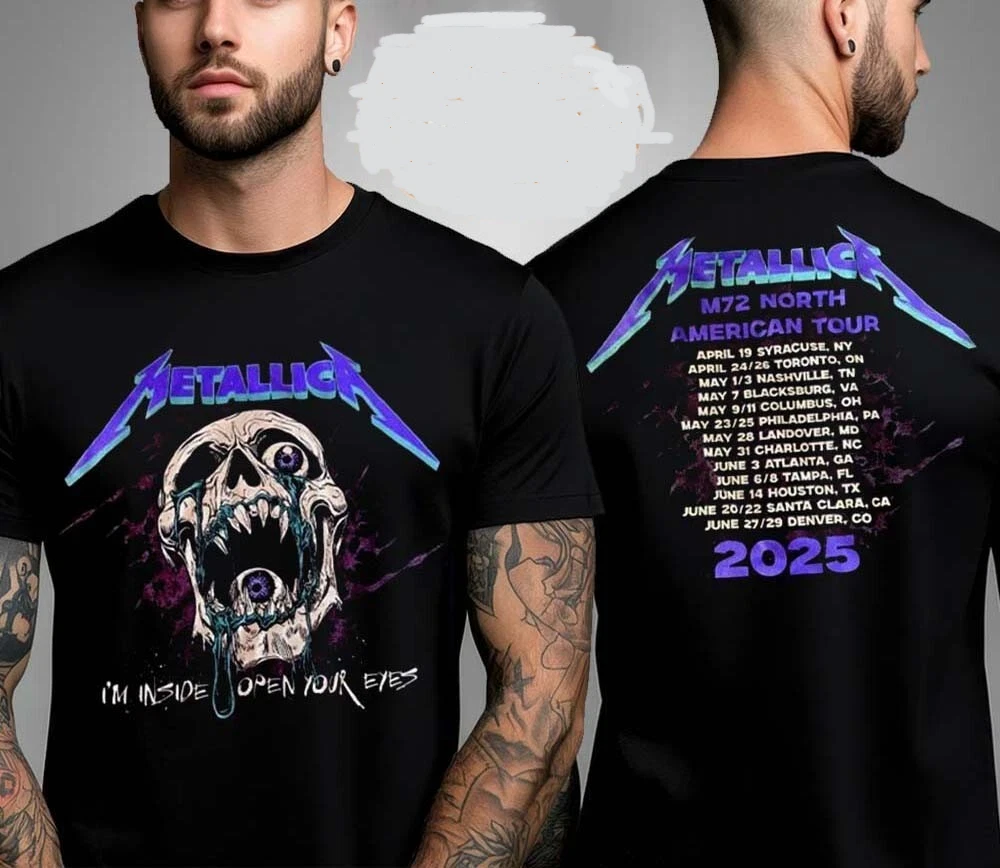 Metallica M72 Tour 2025 I'M Inside Open Your Eyes Skull Shirt
