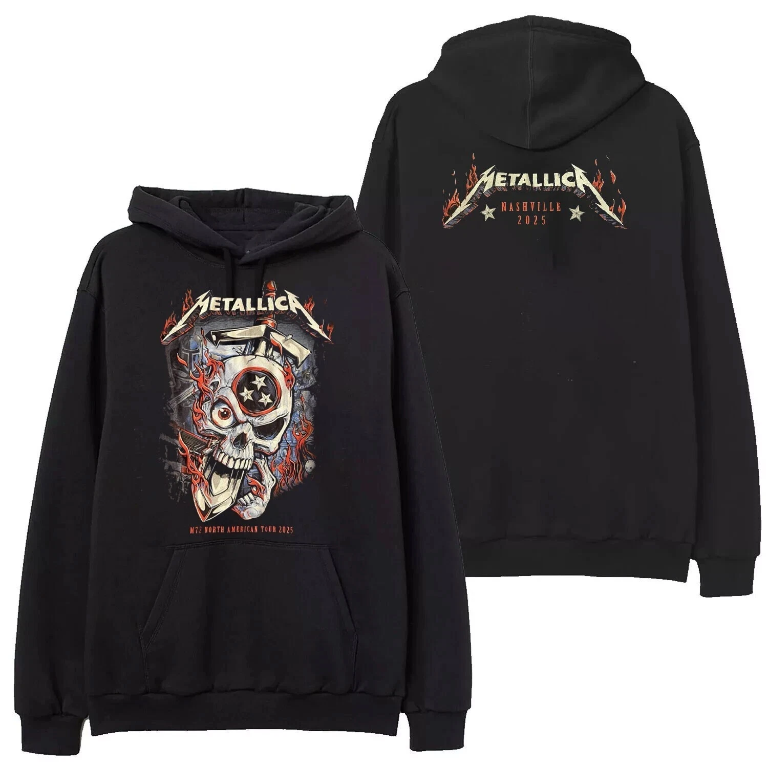 Metallica Nashville 2025 M72 Tour Pop Up Exclusive Event Hoodie 