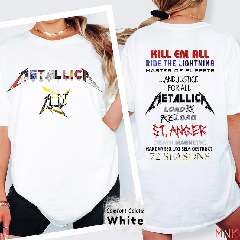 Metallica Album Shirt Unisex Rock Band Shirt Concert Tee Shirt