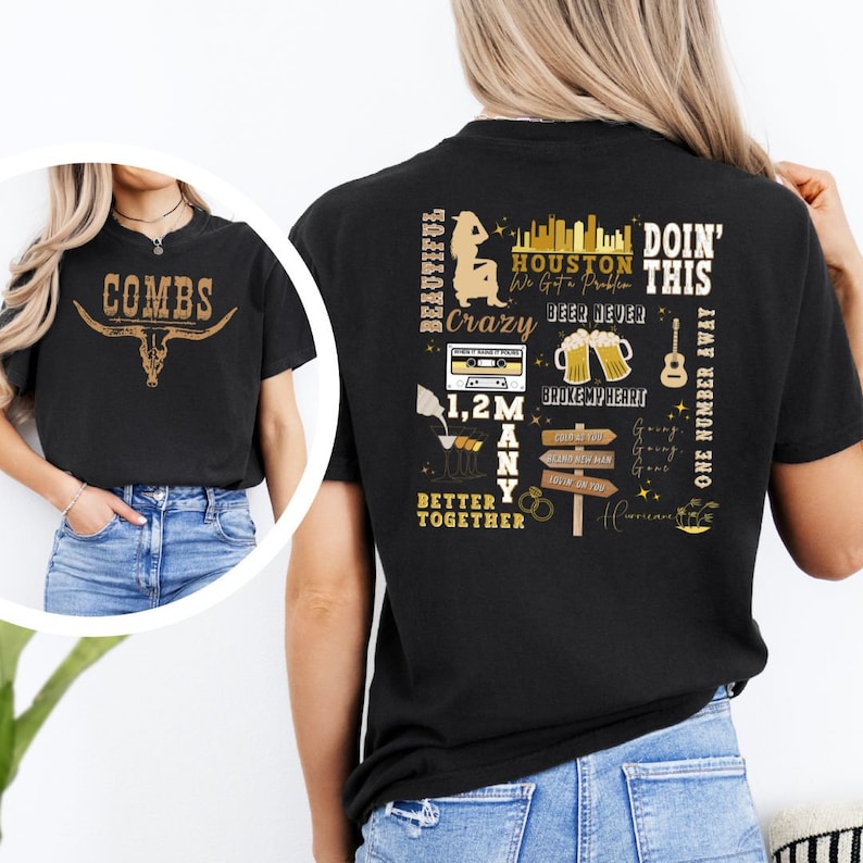 Country Music Set LisShirt, Combs Tee, Country Music, Country Concert Tee
