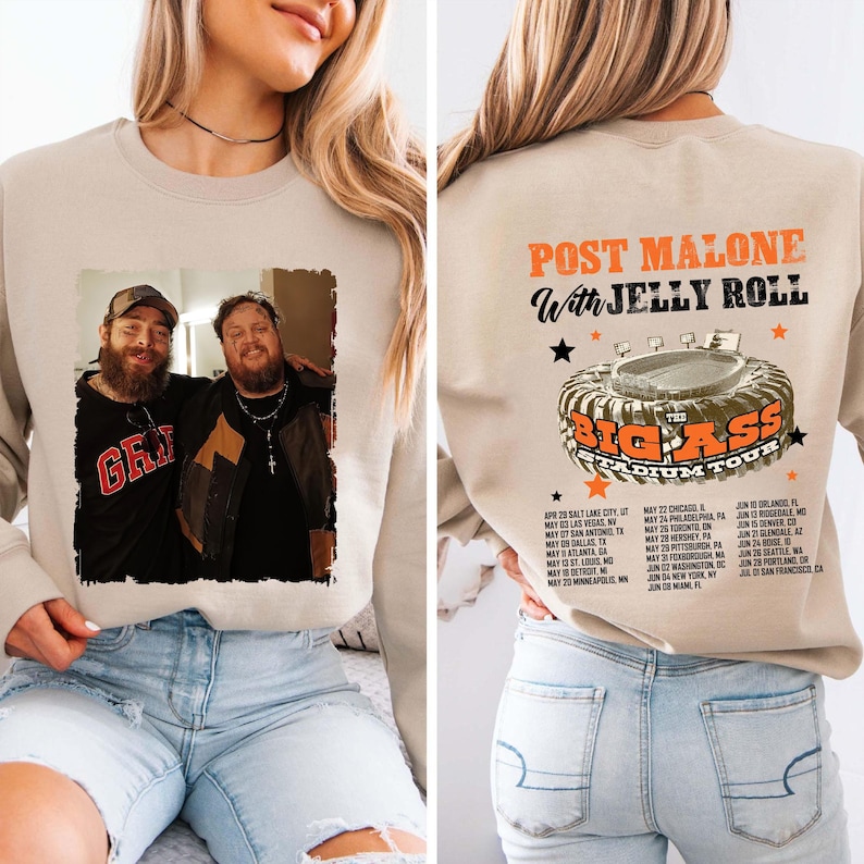 Post Malone Shirt, Post Malone Tour Shirt, Big Ass Stadium Tour, Posty 2025 Tour