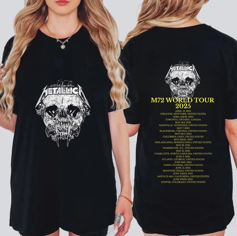Vintage Metallica Metal Band Tshirt, Softstyle Shirt, World Tour Shirt, M72 Shirt
