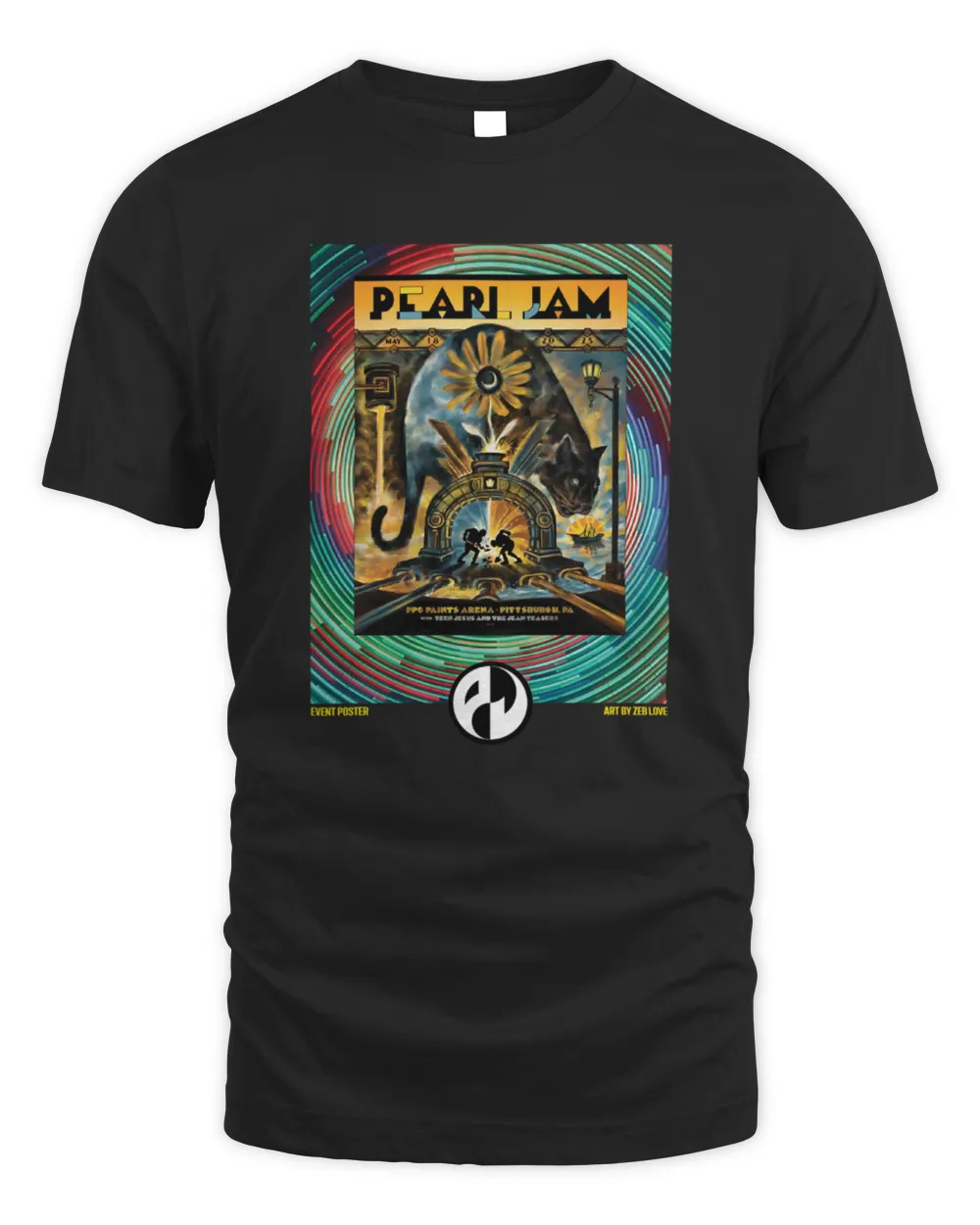 Pearl Jam Merch Pearl Jam Pittsburgh 2025 Ppg Paints Pittsburgh Pa Poster Shirt