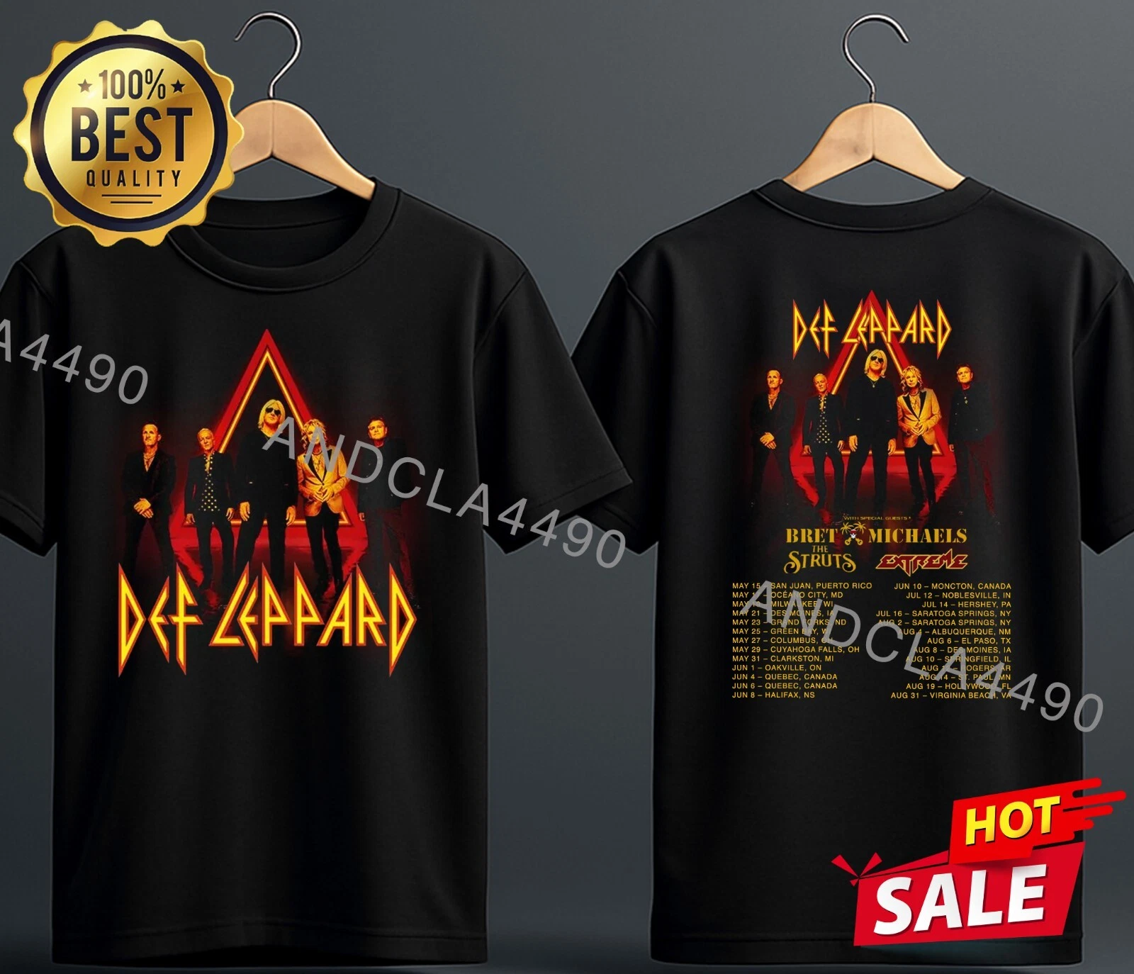 Def Leppard Tour 2025 Shirt 2 Sides