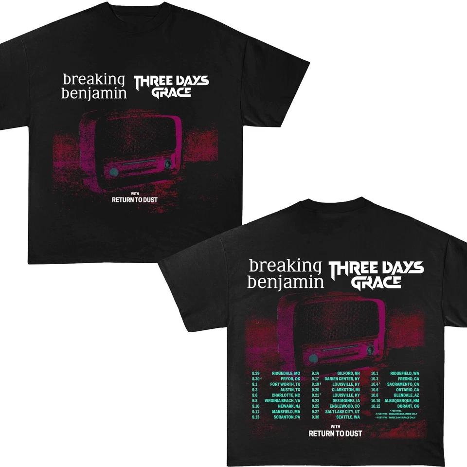 Three Days Grace Breaking Benjamin 2025 Tour 90S Vintage Shirt