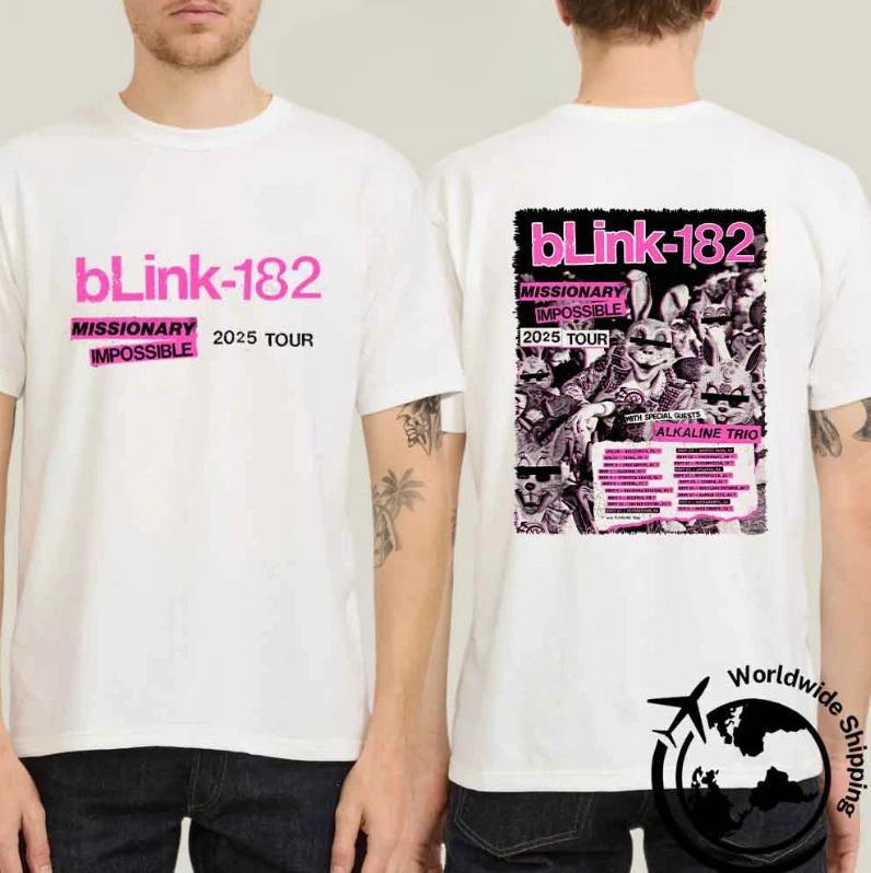 Blink182 2025 Missionary Impossible Tour Dates Two Sides Shirt