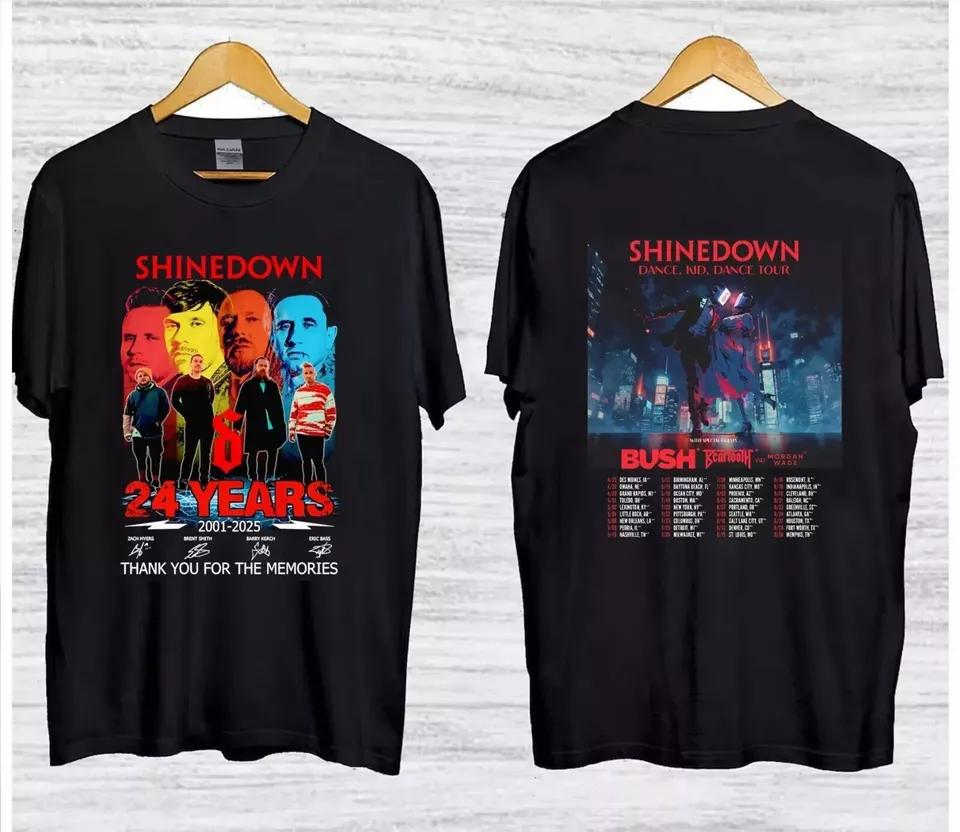 Shinedown 2025 Dance Kid Dance Tour Double Sided Shirt