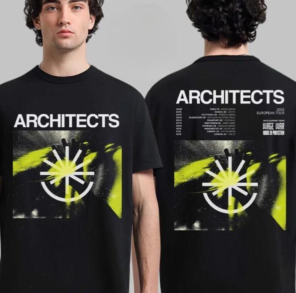 Architects 2025 European Tour Poster Tour Dates List Two Sides Shirt