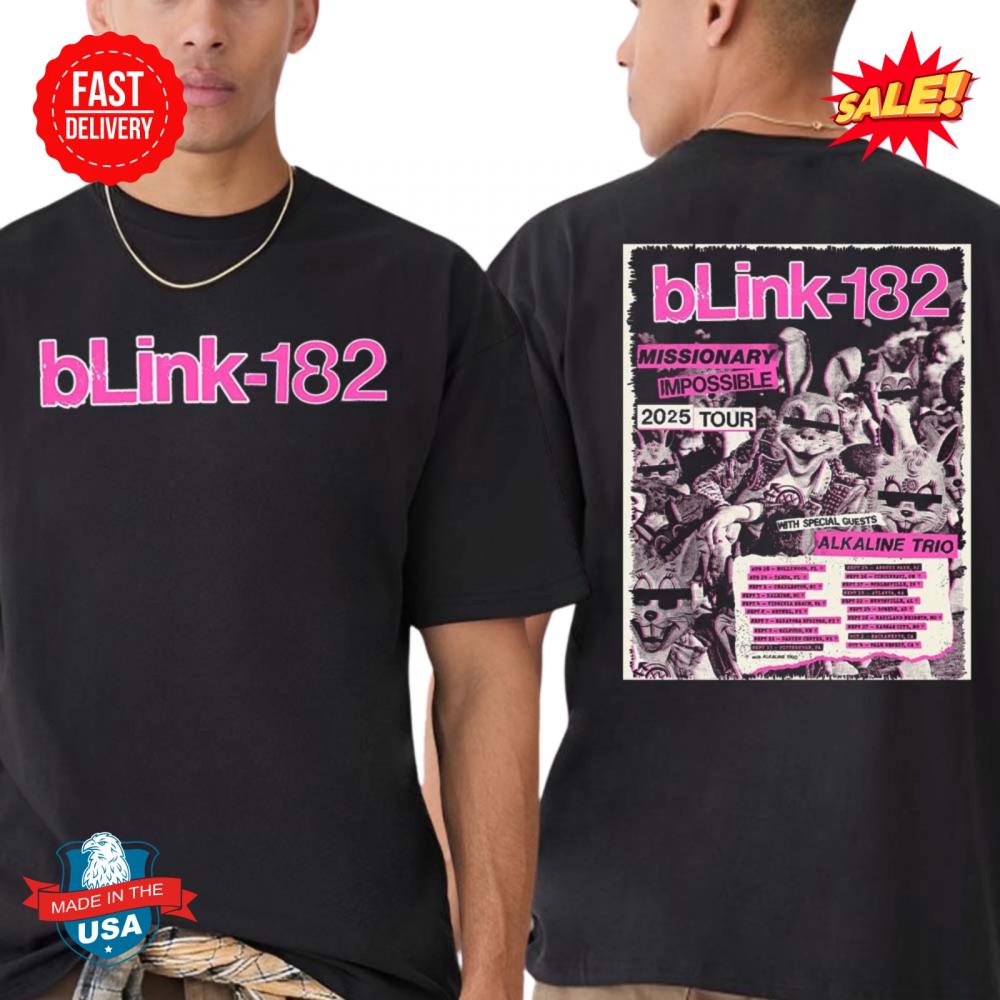 Blink-182 Missionary Impossible Tour 2025 Cities List With Special Guests Shirt