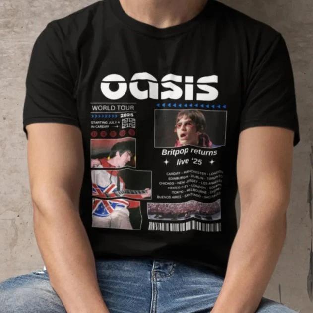 Oasis Live 2025 Shirt, Oasis Face Shirt