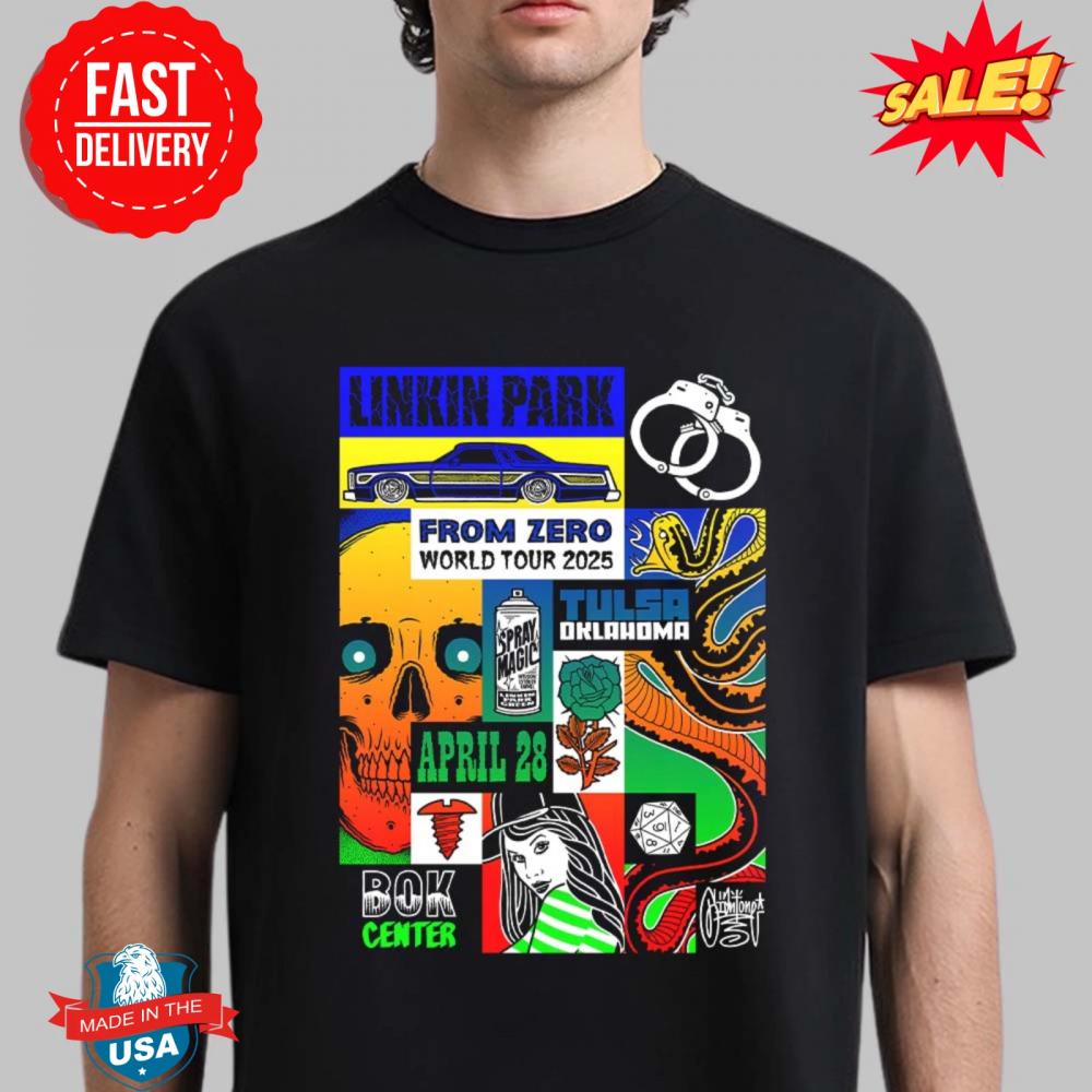 Linkin Park From Zero World Tour 2025 Tulsa Oklahoma Concerton April 28 Shirt