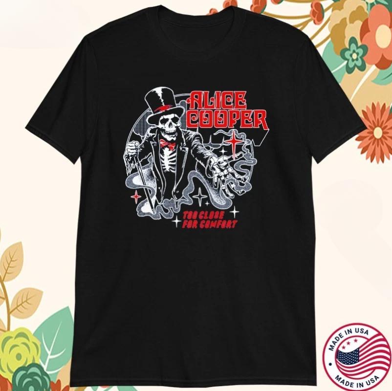 Alice Cooper Too Close For Comfort Ringmaster Tour 2025 Skeleton Shirt