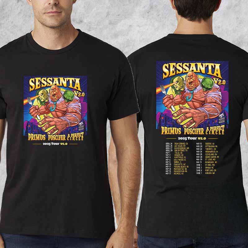 Circle And Primus And Puscifer Sessanta Tour 2025 Two Sides Classic Shirt