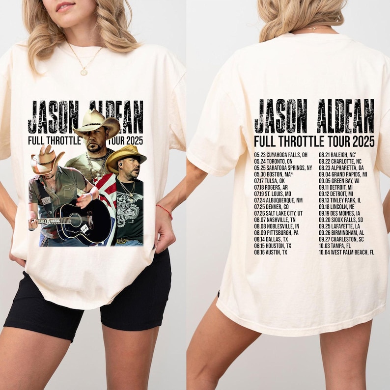 Jason Aldean Full Throttle Tour 2025 T-Shirt, Country Music Concert Tee