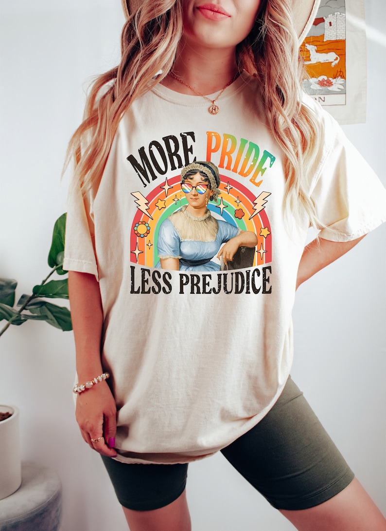 More Pride Less Prejudice Shirt, Lgbtq Shirt, Jane Austen Shirt
