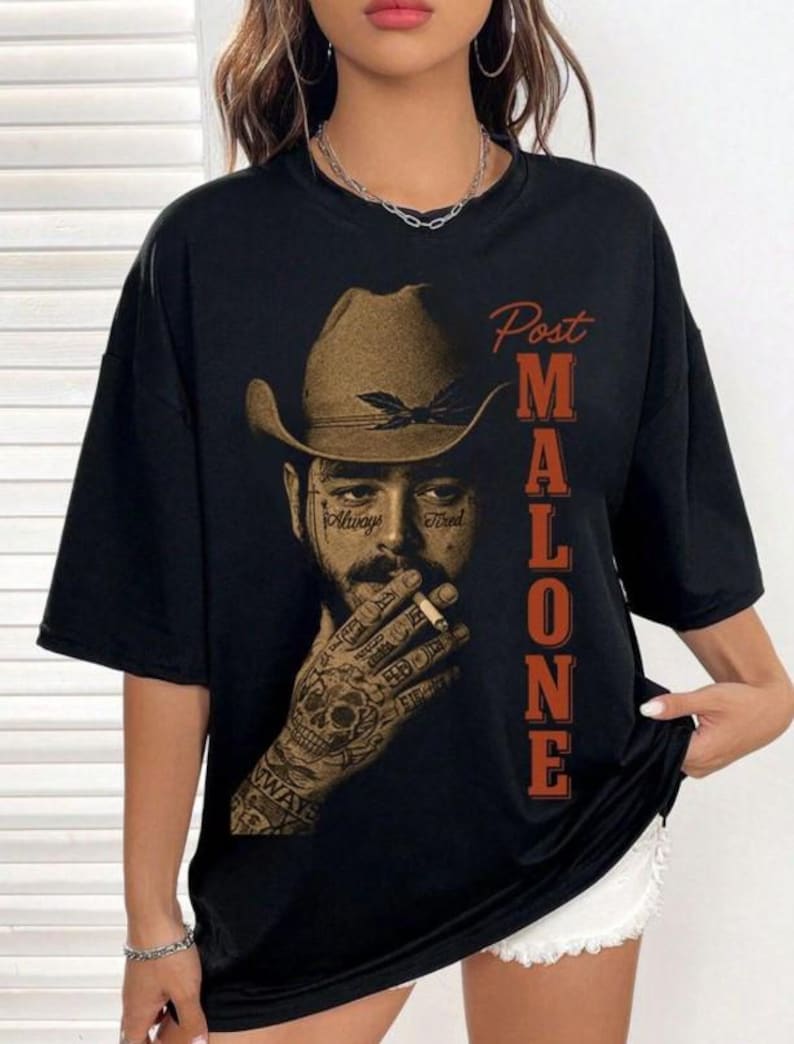 Post Malone Comfort Color T-Shirt, Cowboy PosShirt, Western Graphic Tee