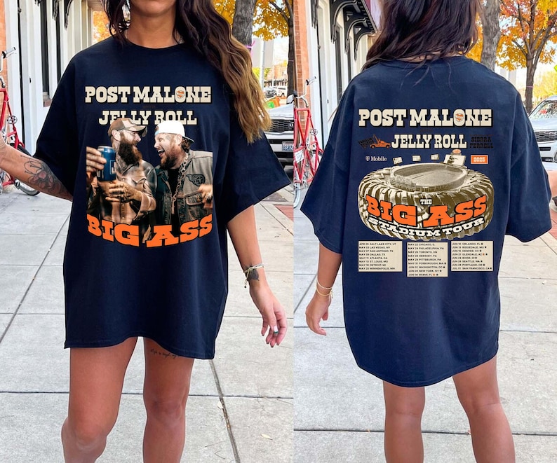 Posty Jelly Roll Tour Music Western 2025,Posty Rap Music Merch Shirt, Posty Tour Shirt
