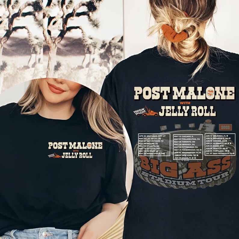 Posty Jelly Roll Shirt, Concert Tour Music Western 2025,Posty Rap Music Merch Shirt, Posty Tour Shirt