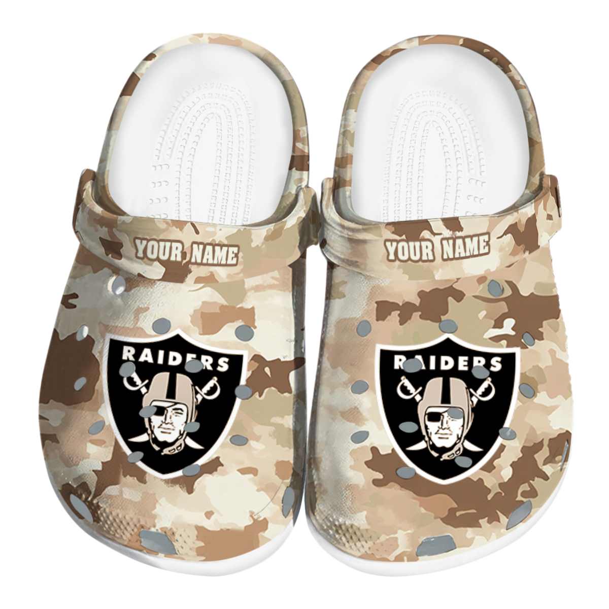 Las Vegas Raiders NFL Desert Camo Crocs Clog