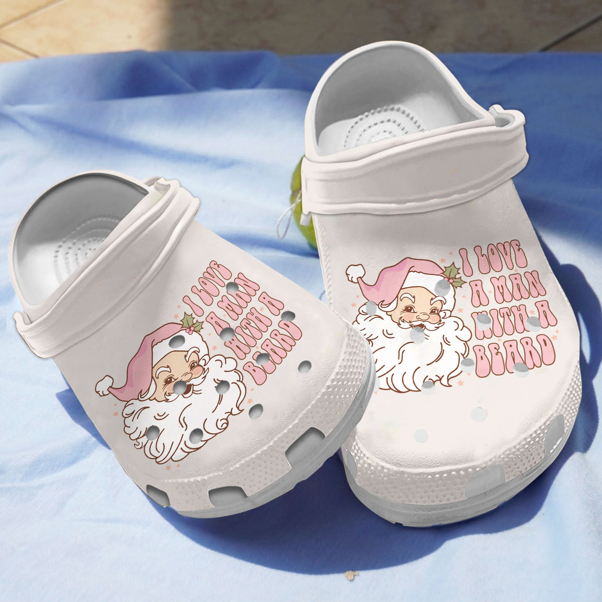 3D Printed I Love A Man With A Beard Crocs For Kids And Adults