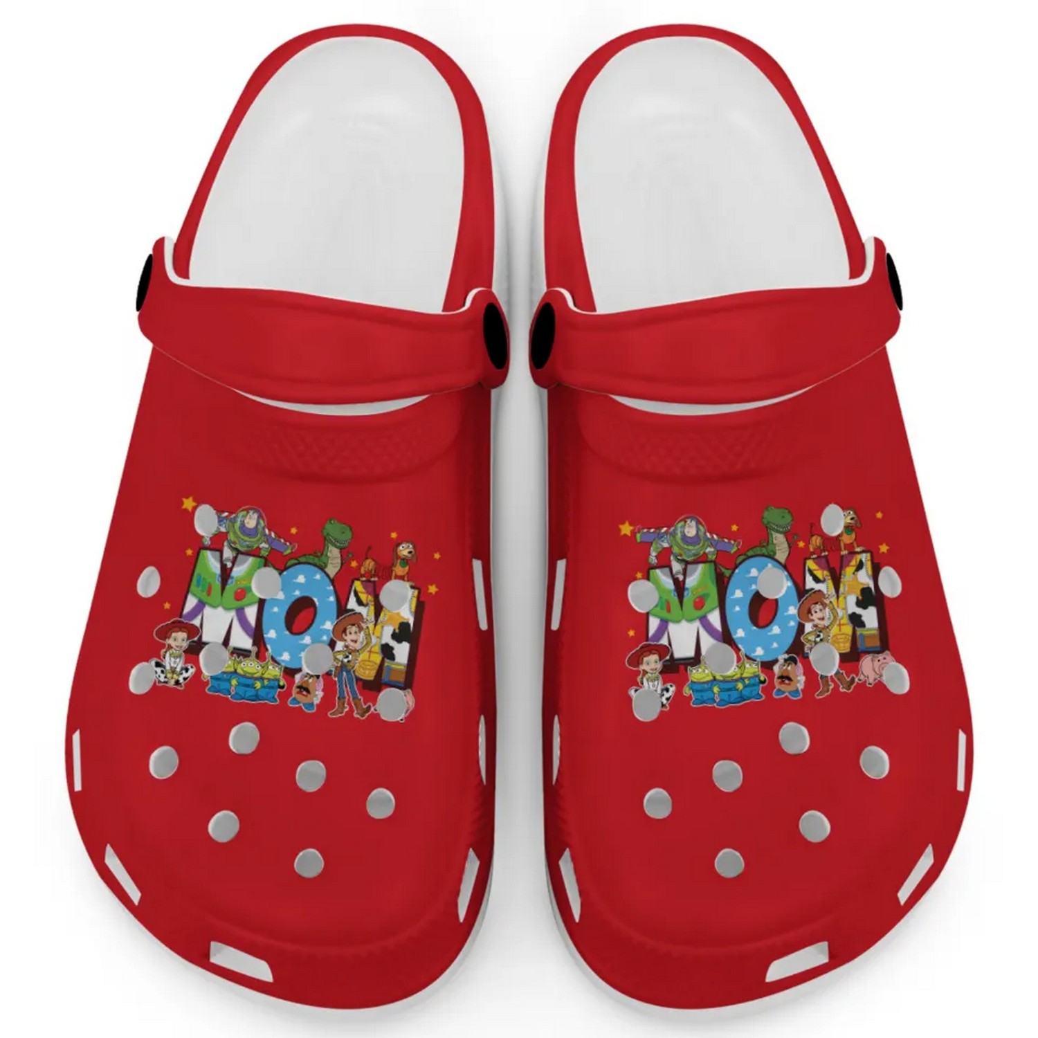 MOM Big Happy Family Toy Story Red Crocs