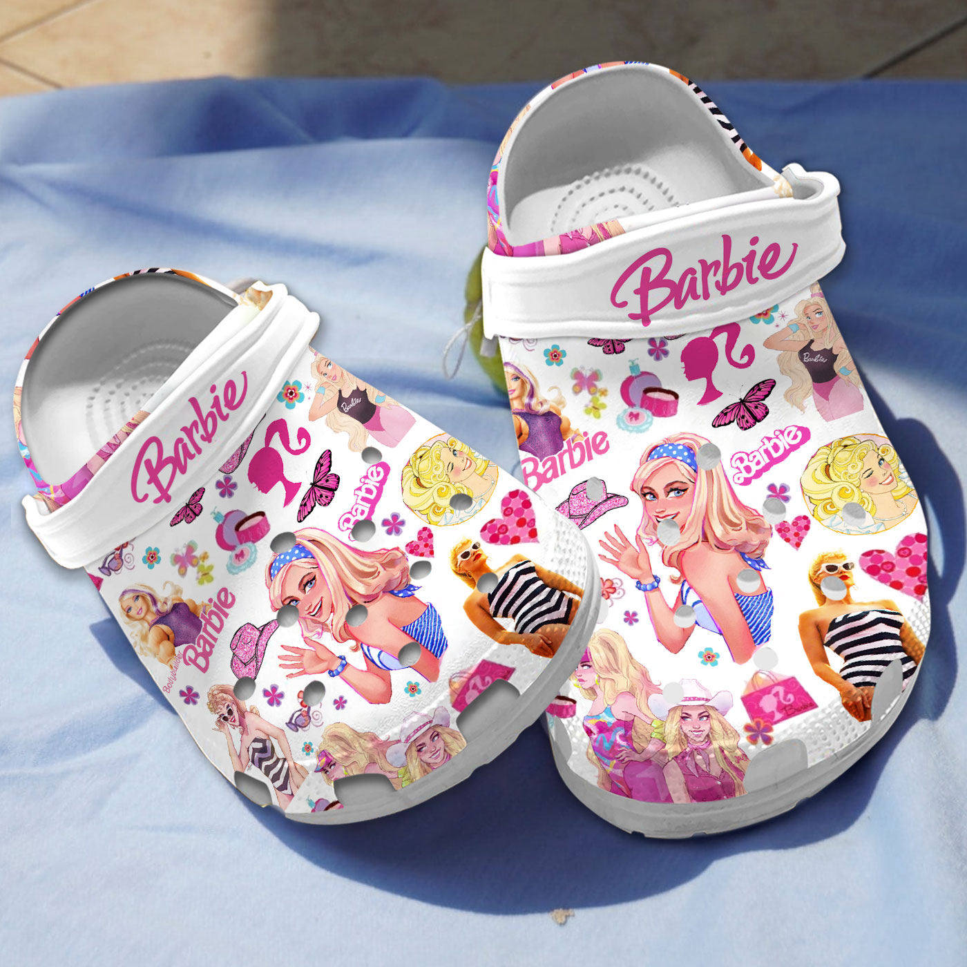 Breathable And Lightweight Cute Barbie Crocs Special Design For Kids And Adults