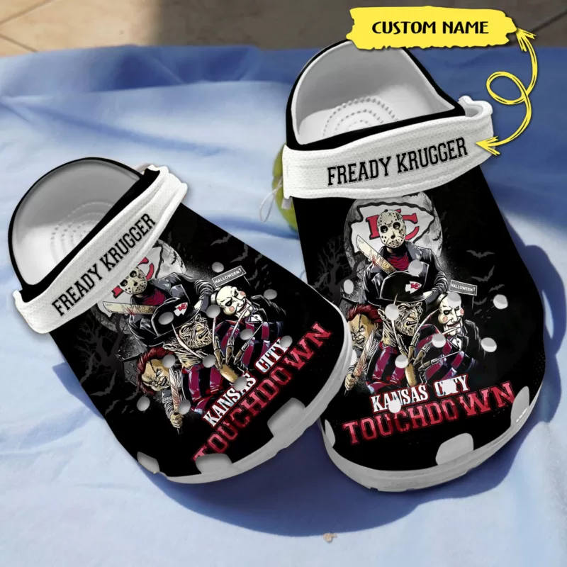 Scary Characters And Kansas City Chiefs Custom Name Crocs Special Design 