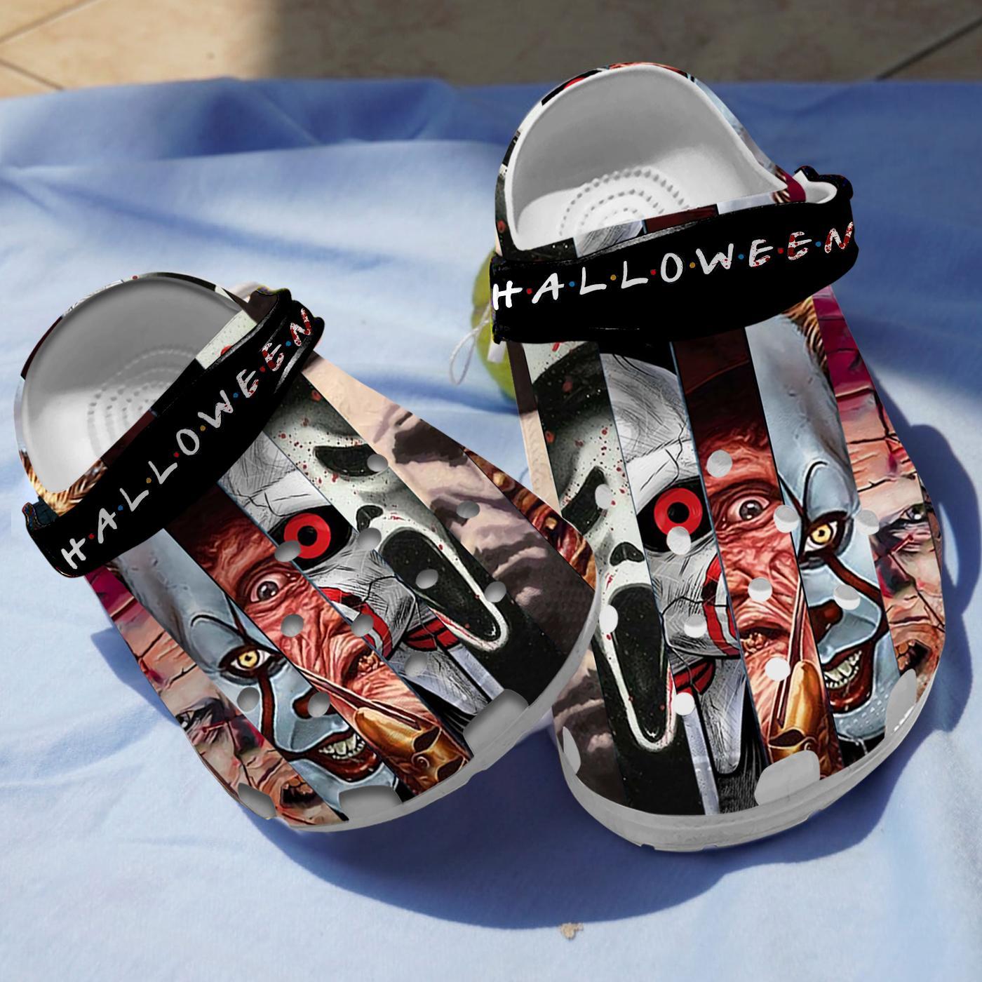 Horror Masks Halloween Crocs Shoes