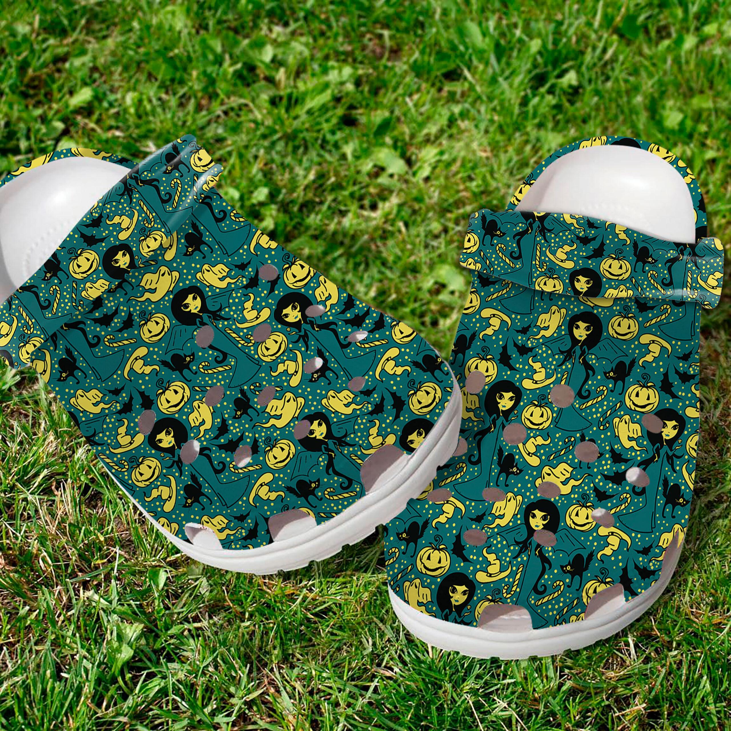 Halloween The Witch Pumpkin Pattern Crocs